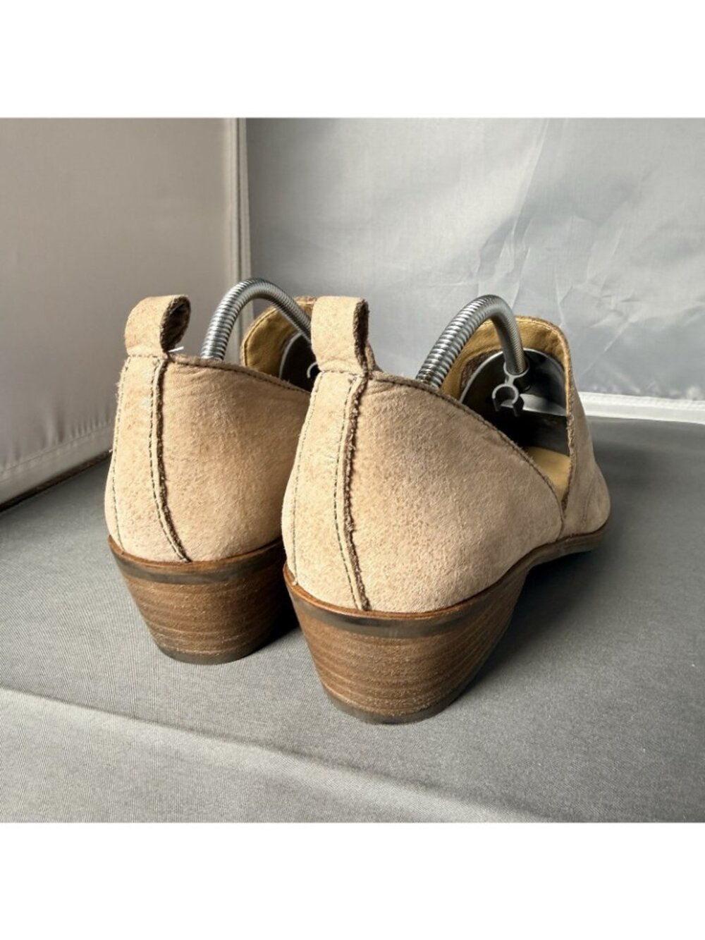 Lucky Brand Mahzan Leather Tan D'Orsay Booties Size 8M - Picture 4 of 6